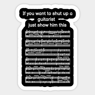 If you want to shut up a guitarist just show this. Sticker